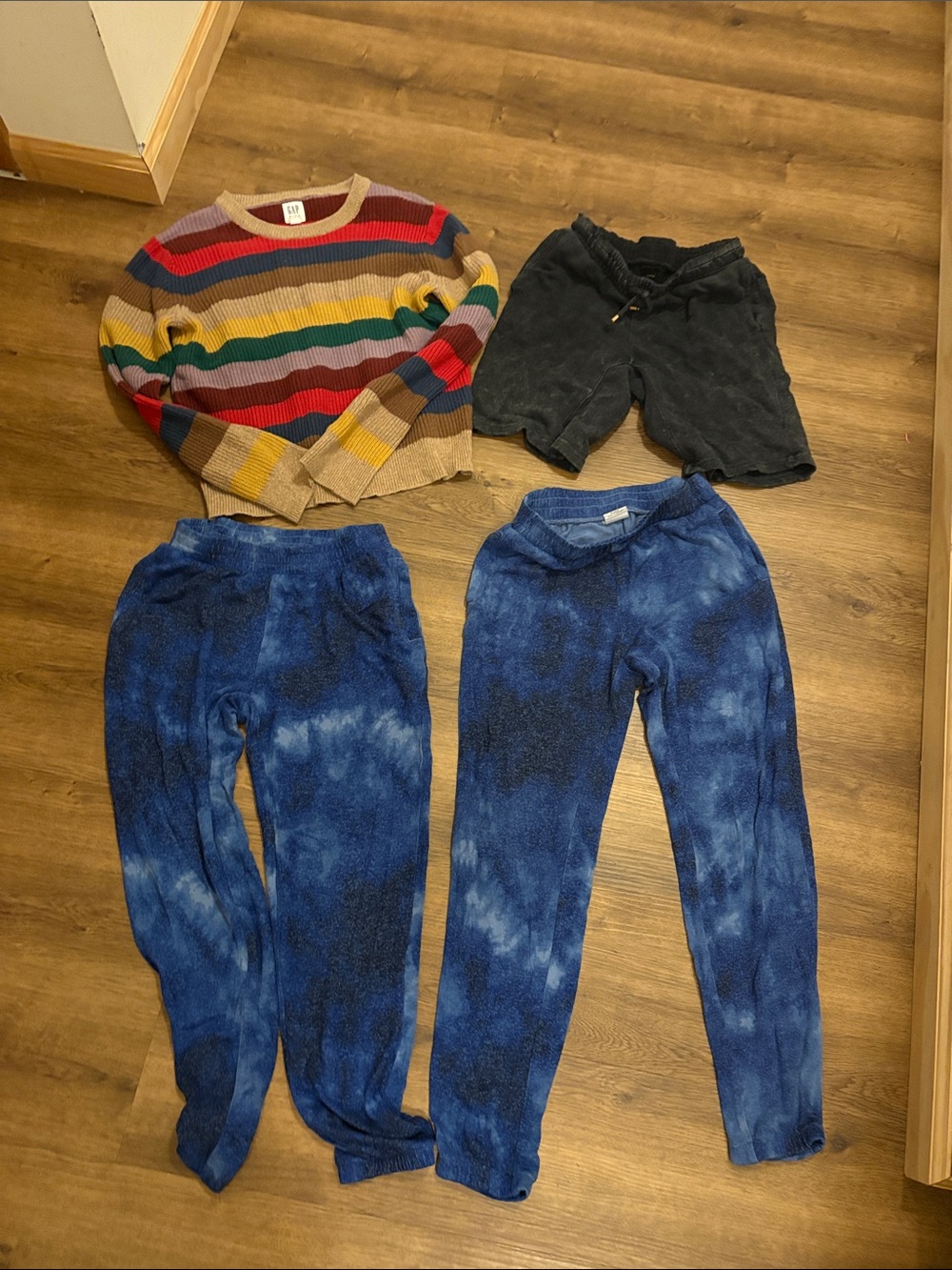 GAP Kids Blue Tie-Dye Fleece Joggers